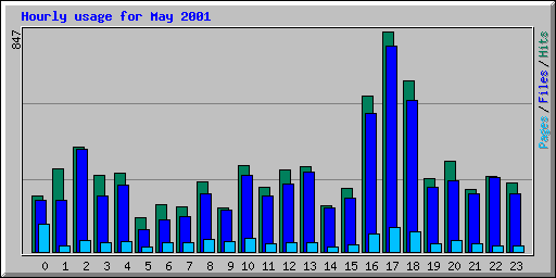 Hourly usage for May 2001