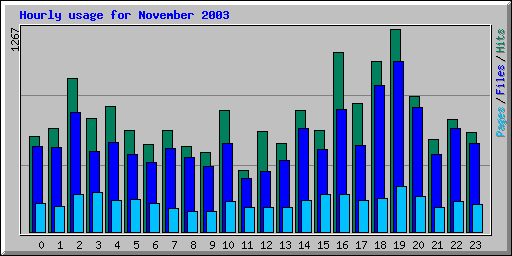 Hourly usage for November 2003